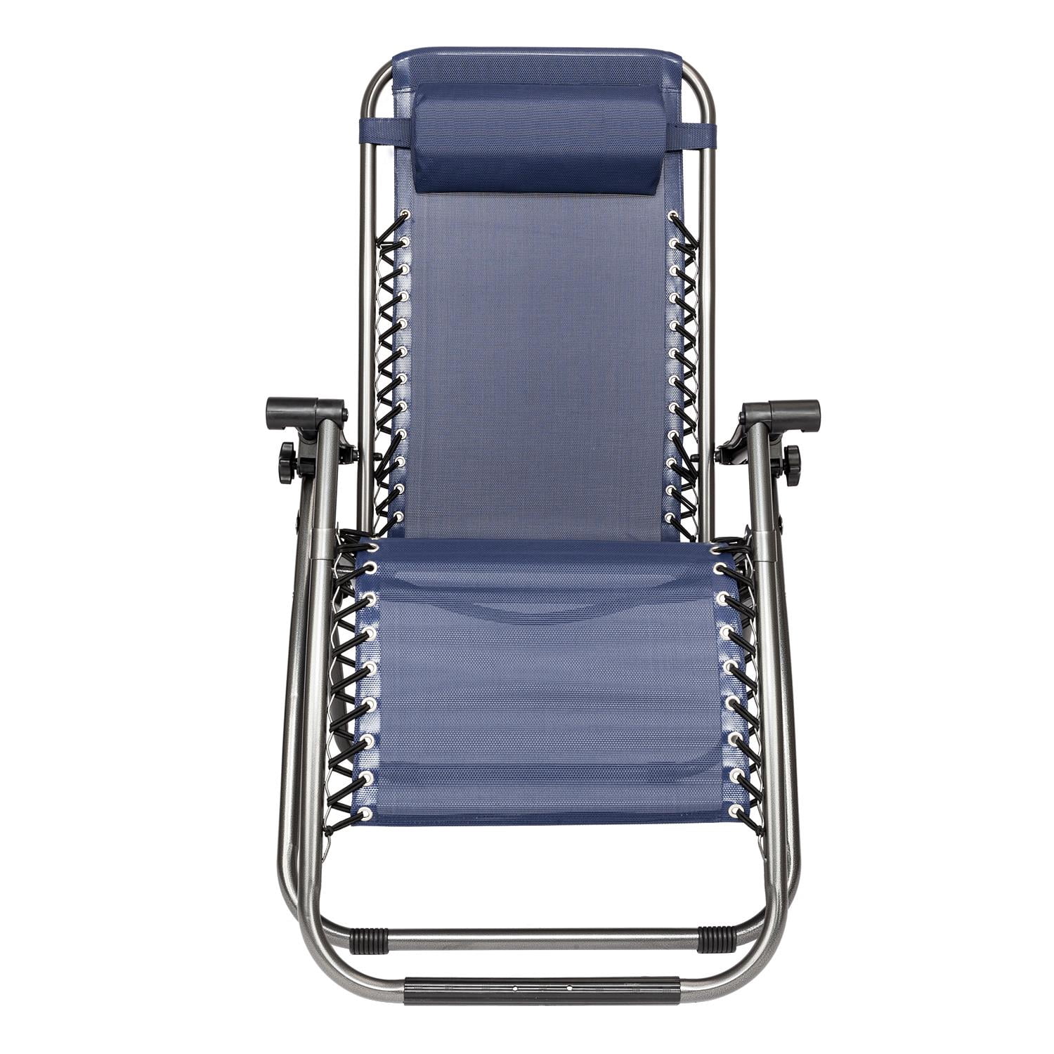 Ktaxon 2 Outdoor Zero Gravity Lounge Chair Beach Patio Pool Yard Folding Recliner Blue