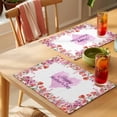 thumbnail image 4 of Mother's Day Placemats Set of 6, Red Tulip Floral Love Heart Rustic Non-Slip Place Mats Washable Table Mats for Kitchen Dining Table Decorations Indoor/Outdoor, 4 of 9