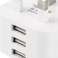 thumbnail image 4 of Adaptador Cargador Pared Corriente USB Enchufe Británico 3 Pines para Tableta (3USB), 4 of 6