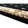 94" x 126" x 0.53" Black Olefin/Polypropylene Area Rug