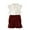 Red, variant on Coerni Baby Girl Casual Outfit Girls Summer Set Ruffled Sleeve Lace Tops Solid Skirt Outfits Set Teen Girl Outfits for Juniors