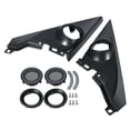 thumbnail image 1 of 1.5 Inch Pair Front Pillar Althorn Tweeter Covers Car Tweeter Refitting Speaker Boxes Mounts for 2016-2019,1 Pair x Tweeter Covers with mounting accessories,black, 1 of 5