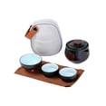 thumbnail image 2 of Juego de Té Portátil para Viajes, Tetera de Cerámica con 3 Tazas para Acampar en RV Al Aire Libre, 2 of 9