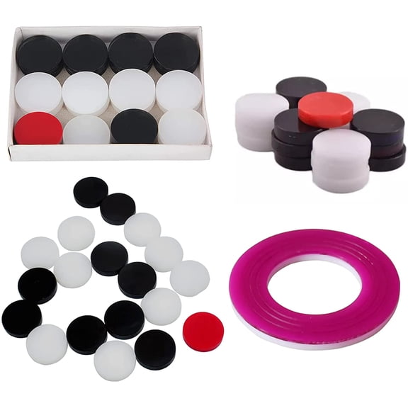 OdontoMed2011 Carrom Board Coins with Dark Pink Striker Plastic Set of 20 DISKS, (Ideal for Smaller Boards)