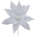 thumbnail image 5 of Northlight 33" Winter White Glittered Poinsettia Large Christmas Pick - 33, 5 of 6