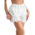 thumbnail image 2 of Eandarui Woman's Ruffle Bloomers Underwear Gothic Pumpkin Shorts Frilly Panties Booty Shorts Pants White L, 2 of 4