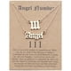 thumbnail image 1 of Collar para mujer, joyería para mujer, 2 piezas de collar de ángel y número inglés antiguo, joyería numerológica para mujer, chapado en acero inoxidable., 1 of 3