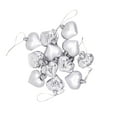 thumbnail image 2 of 12 Pcs Valentine Heart Ornaments Solid Color Heart Shaped Decorations Tree Plastic Hanging Baubles for Valentine Wedding Anniversary Silver 0.7 In, 2 of 5