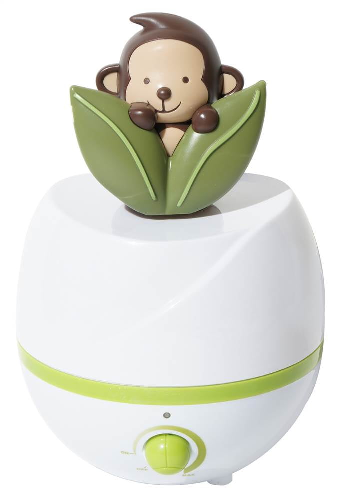 Sunpentown Adorable Monkey Ultrasonic Humidifier, Green/White