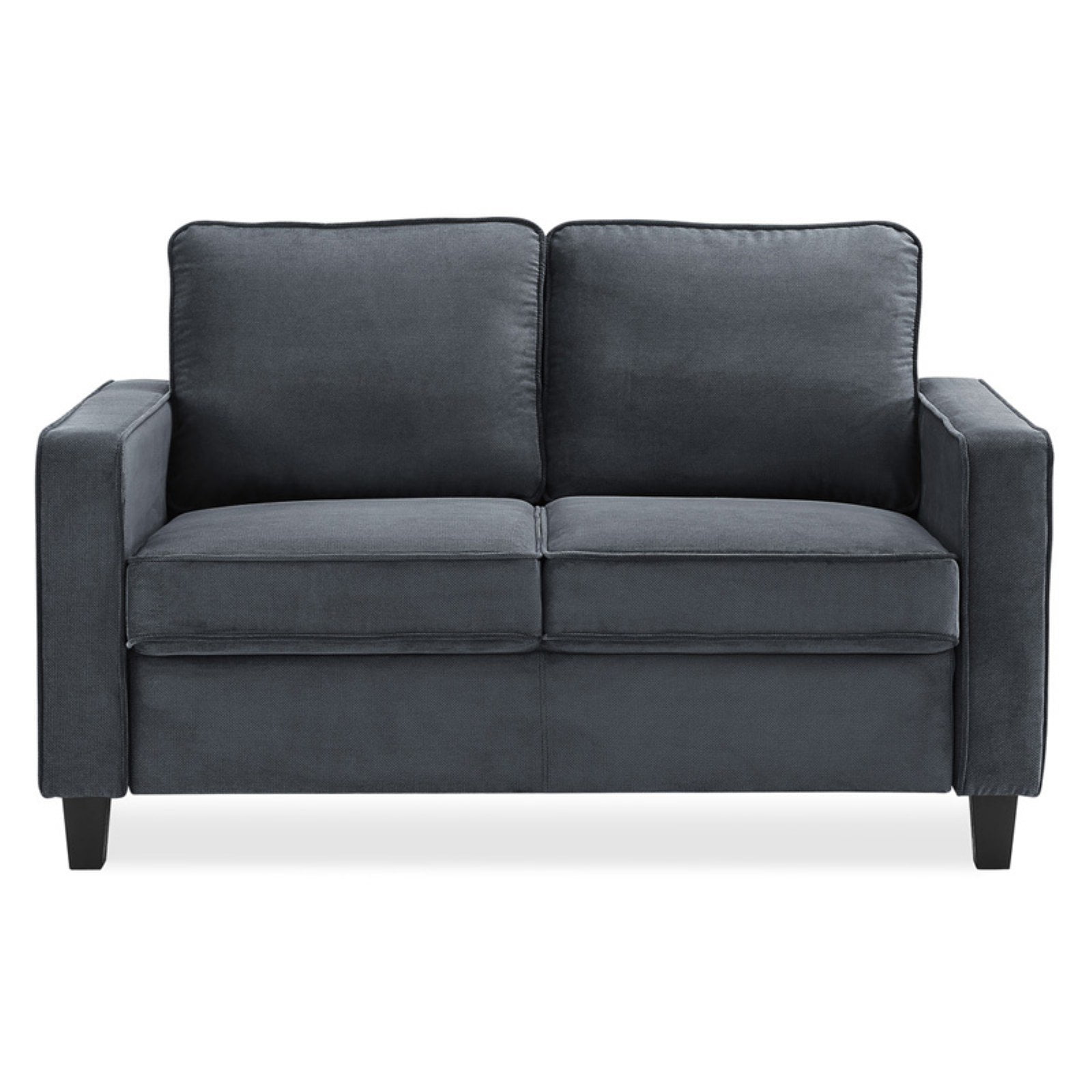 Lifestyle Solutions Silverton Microfiber Loveseat, 53", Gray Walmart