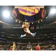 LeBron James Los Angeles Lakers Unsigned Dunk Against Houston Rockets Photograph