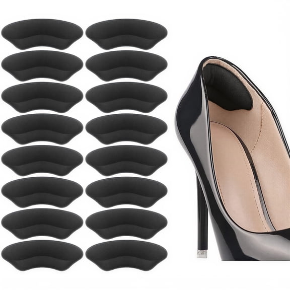 8 Pairs Heel Grips Liner Cushions, Anti-Slip Heel Pads for Loose Shoes, Prevents Blisters & Foot Pain
