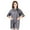 Grey, variant on TOPTIE Nylon Salon Hairstylist Smock Barber Haircut Jacket, Dog Pet Grooming Work Shirt Uniform with Zip Closure-Black-L