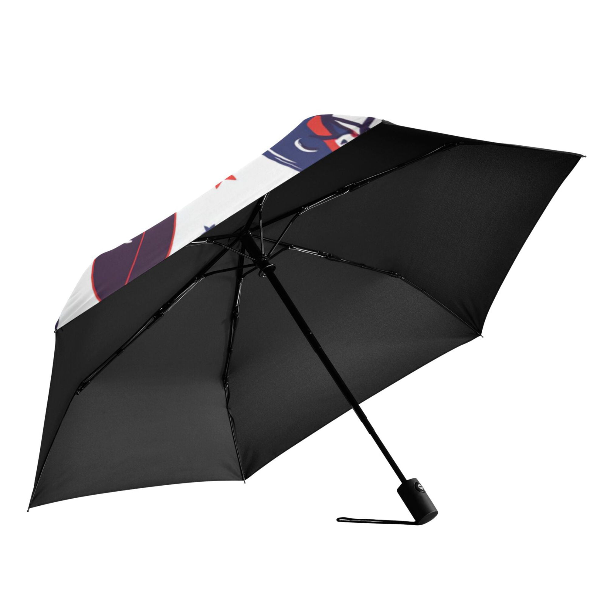 FORMRS Travel Umbrella Folding Auto Open Close Windproof Rain UV Protection, Star Spangled Helmets