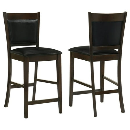 Plethoria Home Casual Espresso Counter Height Stools (Set of 2)