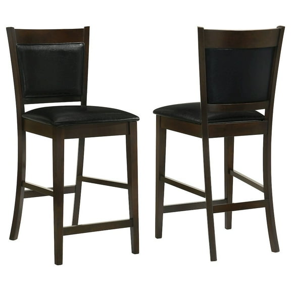 Plethoria Home Casual Espresso Counter Height Stools (Set of 2)