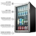 thumbnail image 7 of Ivation 3 Cu Ft Beverage Refrigerator with Glass Door, Stainless Steel, 7 of 7