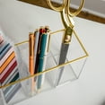 thumbnail image 5 of Martha Stewart Kerry Plastic 4 Compartment Pen Holder Office Desktop Organizer with Gold Trim, 5 of 10