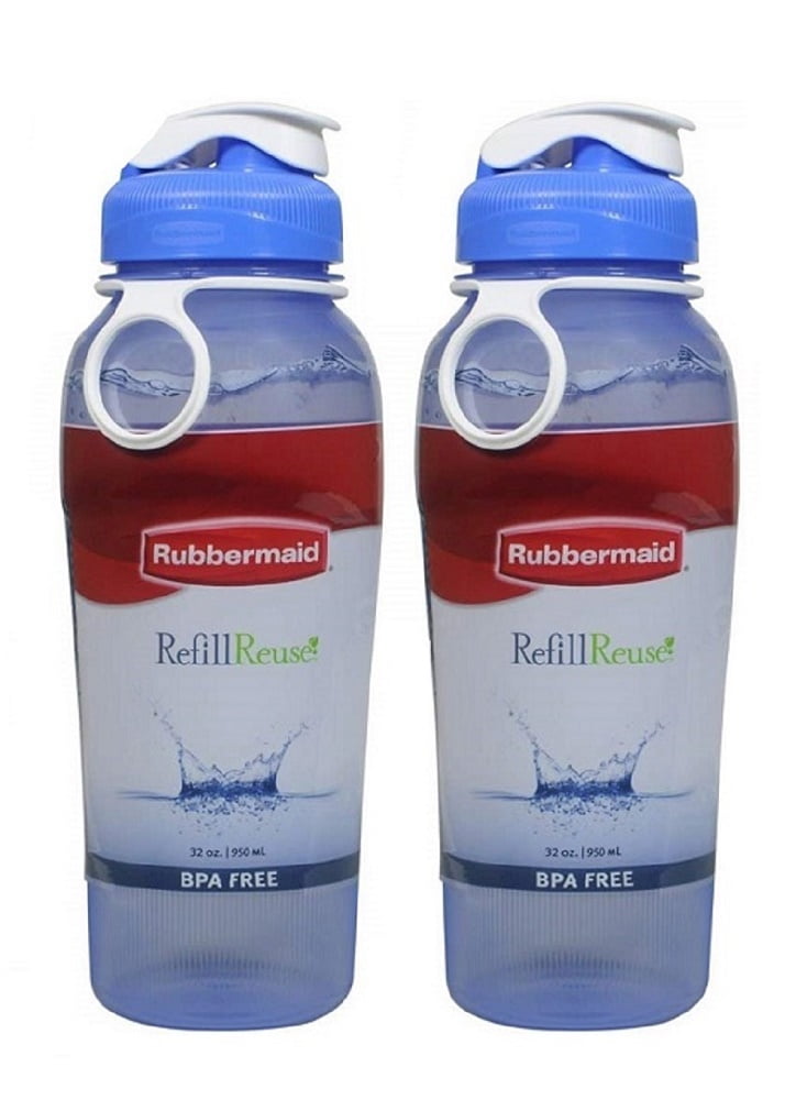 Rubbermaid Refill, Reuse 20-Ounce Chug Bottle, 1 Pack of 4 Assorted bottles  