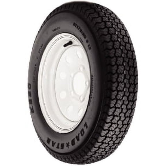 Loadstar 13 Bias Tire Wheel Assembly ST175/80D13 B/5-Hole Modular White w/Stri