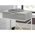 thumbnail image 2 of Modern Grey Storage Accent Table, Contemporary Side End Table with Drawer, Chrome Metal, for Living Room and Bedroom, 2 of 6