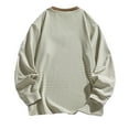 thumbnail image 5 of Mens Shirts Under $10 Men's Casual Crewneck Sweatshirts Long Sleeves Soft Basic Lightweight Striped Sweatshirt Fashion Pullover Shirt Tee, 5 of 7