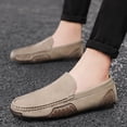thumbnail image 6 of Big Size Men's Casual Loafers Slip On Leather Shoes Lightweight Driving Shoes Moccasins Classic Penny Loafer Flats Boat Shoes, 6 of 10
