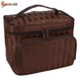 thumbnail image 3 of Spencer Portable Travel Toiletry Bag Waterproof Cosmetic Organizer Case Foldable Makeup Storage Bag Handbag Pouch for Women "Coffee", 3 of 10