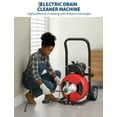 thumbnail image 4 of 75ft 1/2-Inch Electric Drain Cleaner Machine - 370W Portable with Steel Core Cable, Includes Auger, Cutter & Air-Activated Foot Switch for Commercial & Home Drain Cleaning, 4 of 7