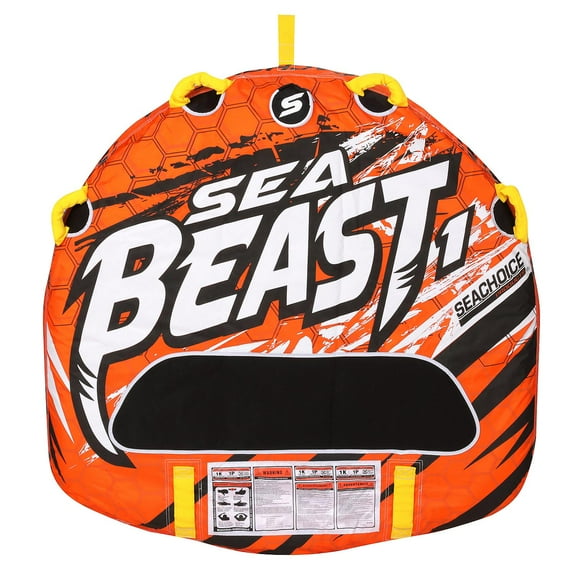 Seachoice Sea Beast Deck Tube, Reinforced Towing System, Foam Handles w/ Knuckle Guards, 50 In. X 48 In.