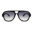 thumbnail image 2 of Mens Retro Thick Plastic Flat Top Racer Mafia Sunglasses Black - Smoke, 2 of 4