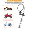 thumbnail image 5 of ORAEVY Espejos universales para motocicleta – Espejo lateral plegable con barra redonda de 7/8 pulgadas, compatible con Ebike Honda Scooter Suzuki Yamaha Kawasaki Victory Harley Ducati y más, 5 of 5