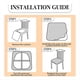 thumbnail image 3 of Fundas de Sintético para Sillas de Comedor, Impermeables y Elásticas, para Comedor y Cocina, 4 Unidades.A, 3 of 5