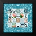 thumbnail image 2 of De Lauzun, Marion 12x12 Black Modern Framed Museum Art Print Titled - Paris Stamps Grey, 2 of 5