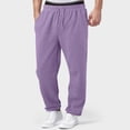 thumbnail image 2 of Nestiefly Mens Sweatpants Open Bottom Athletic Baggy Straight Leg Pants Casual Drawstring Waist Joggers with Pockets Purple 2XL, 2 of 8
