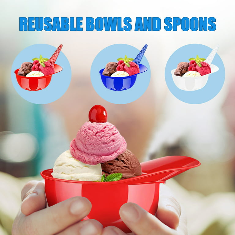 Ice Cream Bowl Set Baseball Cap Shape Colorful Reusable Multipurpose Mini  Dessert Bowls Party Supplies