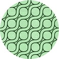 thumbnail image 1 of Ahgly Company Machine Washable Indoor Round Transitional Mint Green Area Rugs, 5' Round, 1 of 7