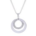 thumbnail image 2 of Collar largo redondo de plata Wmkox8yii con diamantes para mujer, 2 of 9