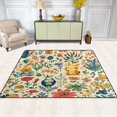 thumbnail image 2 of Yayeee Area Rugs for Living Room 6.7'x4.8' Non Slip Washable Bedroom Floor Carpet, Floral Animals, 2 of 5