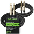 thumbnail image 1 of Cable para Guitarra GearIT Negro Conector de Aleación y Trenzado de Nailon, 1 of 6