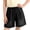 Black, variant on Cethrio Girls Denim Shorts Size 10-12, Summer School Elastic Waist Relaxed Fit Kids Jean Shorts Blue Size 10