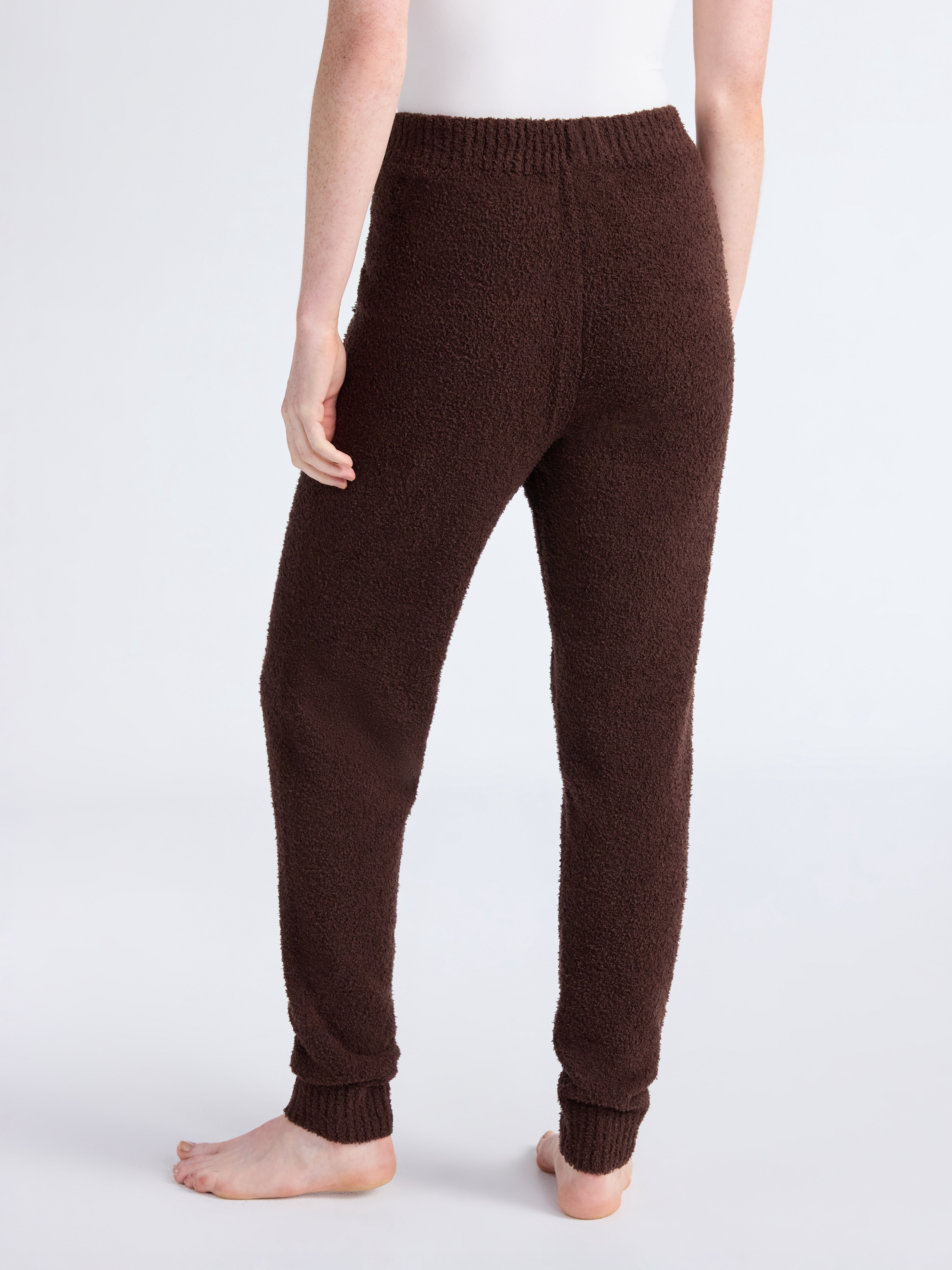 Joyspun Women's Sleepwear Cozy Knit Joggers, 29'' Inseam, Sizes XS-3X