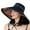 Black, variant on Bibifish Womens Reversible Wide-Brim Bucket Hat Striped Pattern Hat Soft Lightweight Adjustable Chin Strap Casual Vacation Travel Beach & Outdoor Sunshade Cap