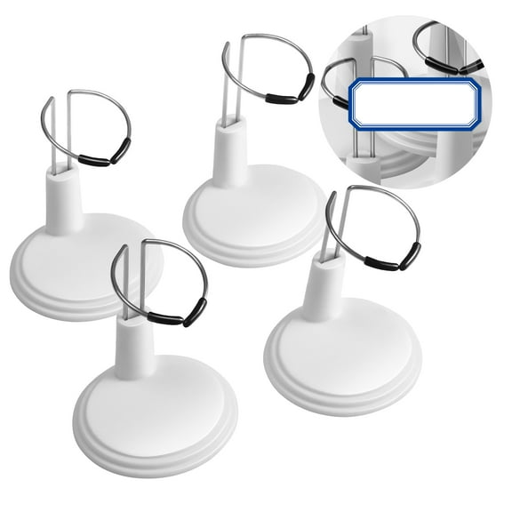 Beaupretty 4 Pcs Action Figure Stands White PVC Room Organization Display for Collectors Hobbyists