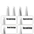 thumbnail image 5 of Eyebrow Tweezers, Stainless Steel Tweezers Set, 4 Piece Multi-Purpose Hair Plucker for Women, Precision Slant Pointed Tweezers for Ingrown Hairs and Facial Hair Removal, 5 of 7