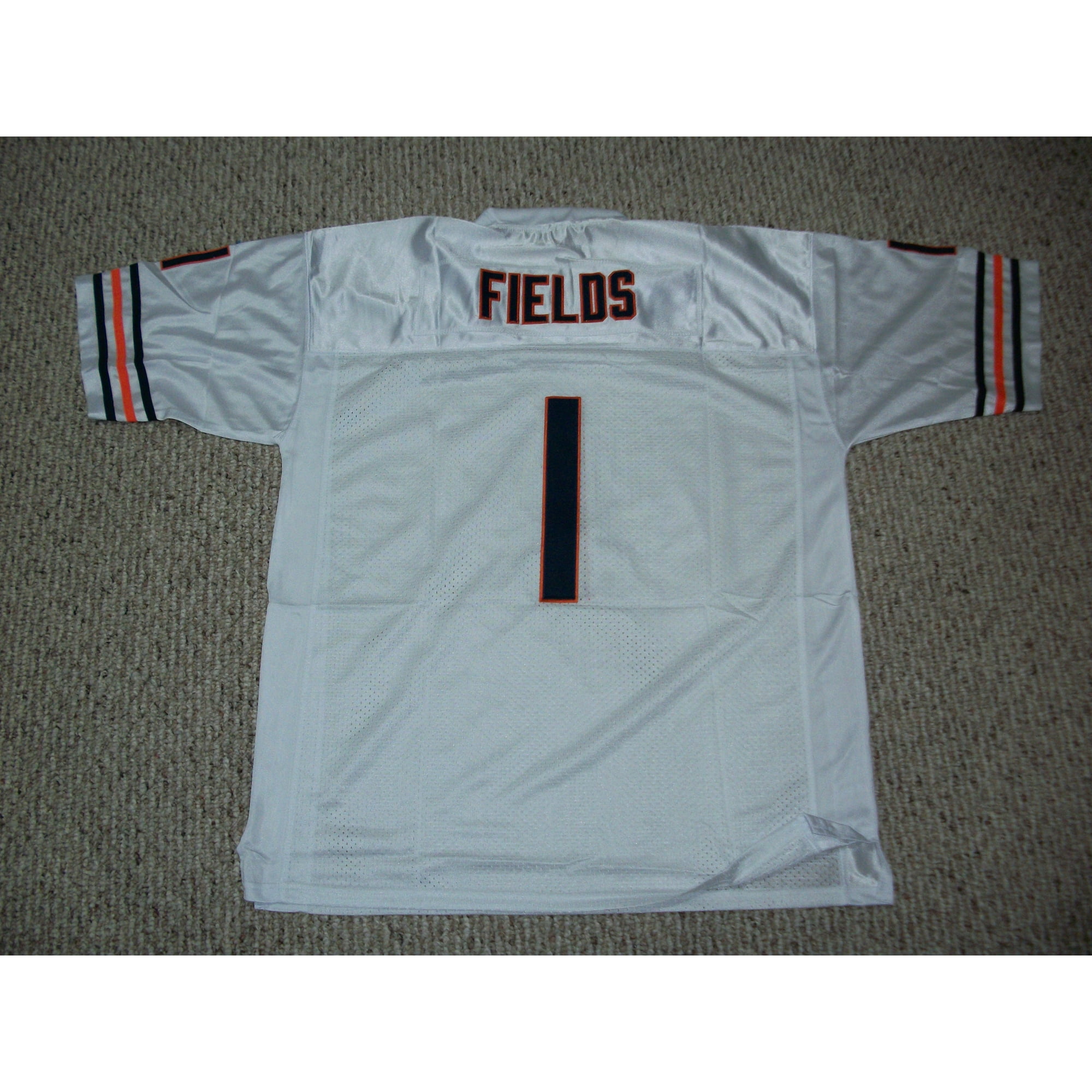 Jerseyrama Unsigned Justin Fields Jersey #1 Chicago Custom Stitched White Football New No Brands/Logos Sizes S-3xl, Women's, Size: Small