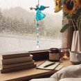 thumbnail image 1 of Premium 45cm Ventana Colgante Colgante Patio Patio Porche Decorativo Windchime Reflector de lámpara solar Carillones azul Soledad Campanilla de viento colgante colgante, 1 of 9