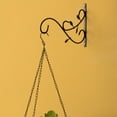 thumbnail image 4 of Decorative Metal Wall Mounted Hook for Hanging Plants, Bracket Hanger Flower Pot Holder, 2 Pack, 4 of 7