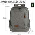 thumbnail image 3 of KROSER 17.3" Laptop Backpack Computer Backpack School Travel Backpack-Grey, 3 of 7