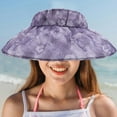 thumbnail image 3 of CRAFTHROU Chapeau de Plage pour Femmes Visière en Fibre de Polyester Multi 1 PCS Protection UV Ajustable Style Rétro, 3 of 5